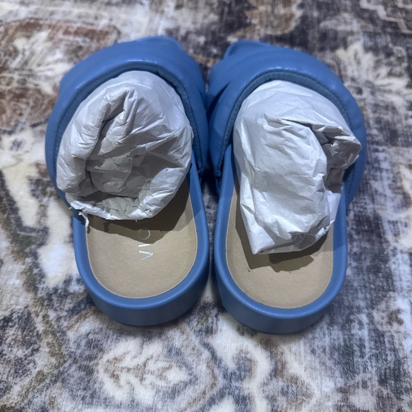 Vionic Blue Padded Slide Sandals - Picture 2 of 4